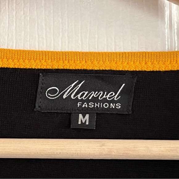 Steelers Long Sleeve Black Gold Bedazzled Cotton Spandex Blend NFL Game Day M - Picture 3 of 11